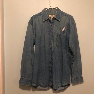 Dilbert Cartoon Mens Shirt - Aspen Gold Riverwashed  size Medium